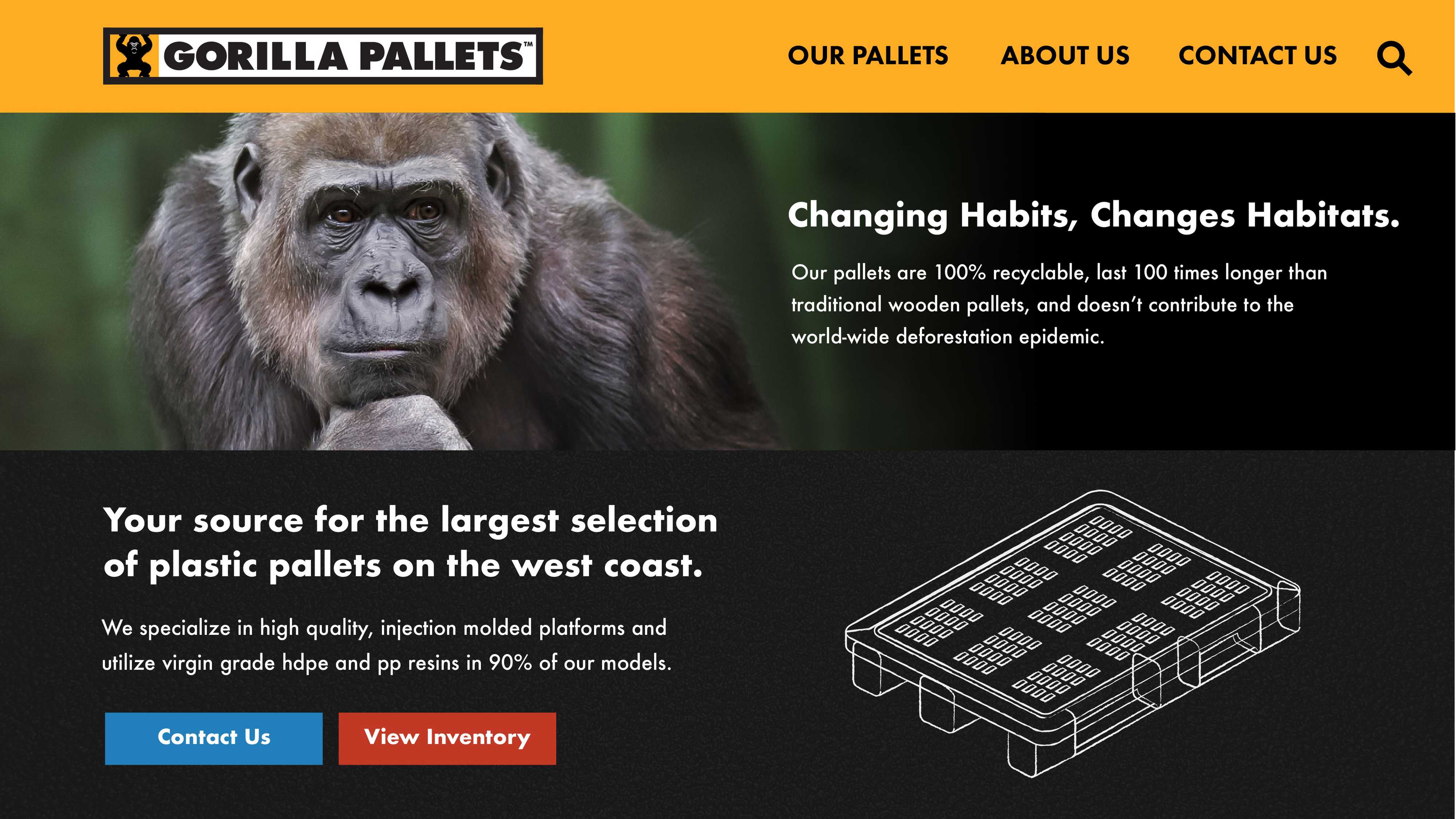 gorilla pallets web style tile